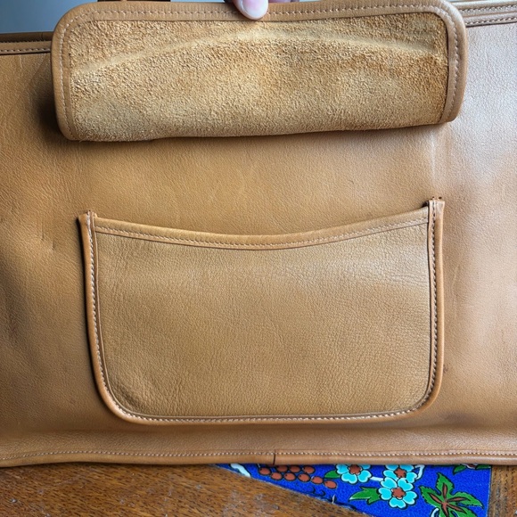 *RARE* Bonnie Cashin Coach Oversized Patch Pocket Saddle Leather Tote VTG 1960s - Picture 11 of 16